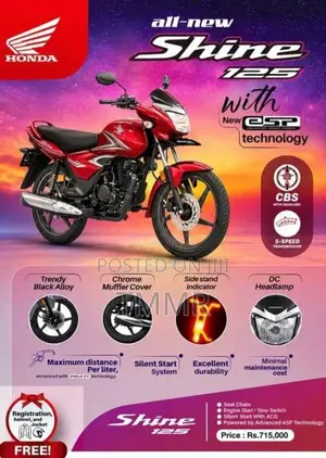 Honda Shine 2026 Motorbike Brand New
