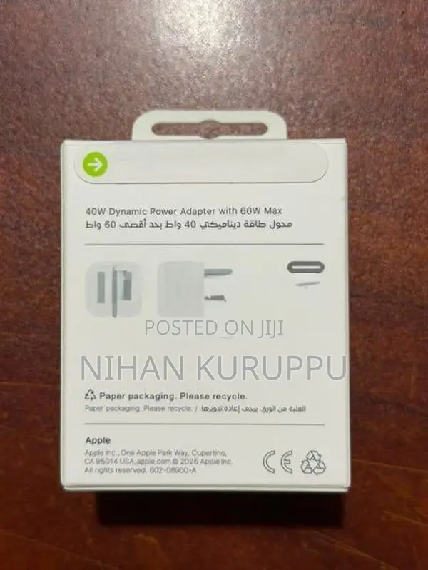 Apple 40W Dynamic Power Adapter (60W Max) - Brand New Sealed