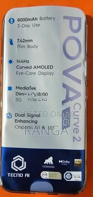 Tecno pova curve 2 5g (Brand New)