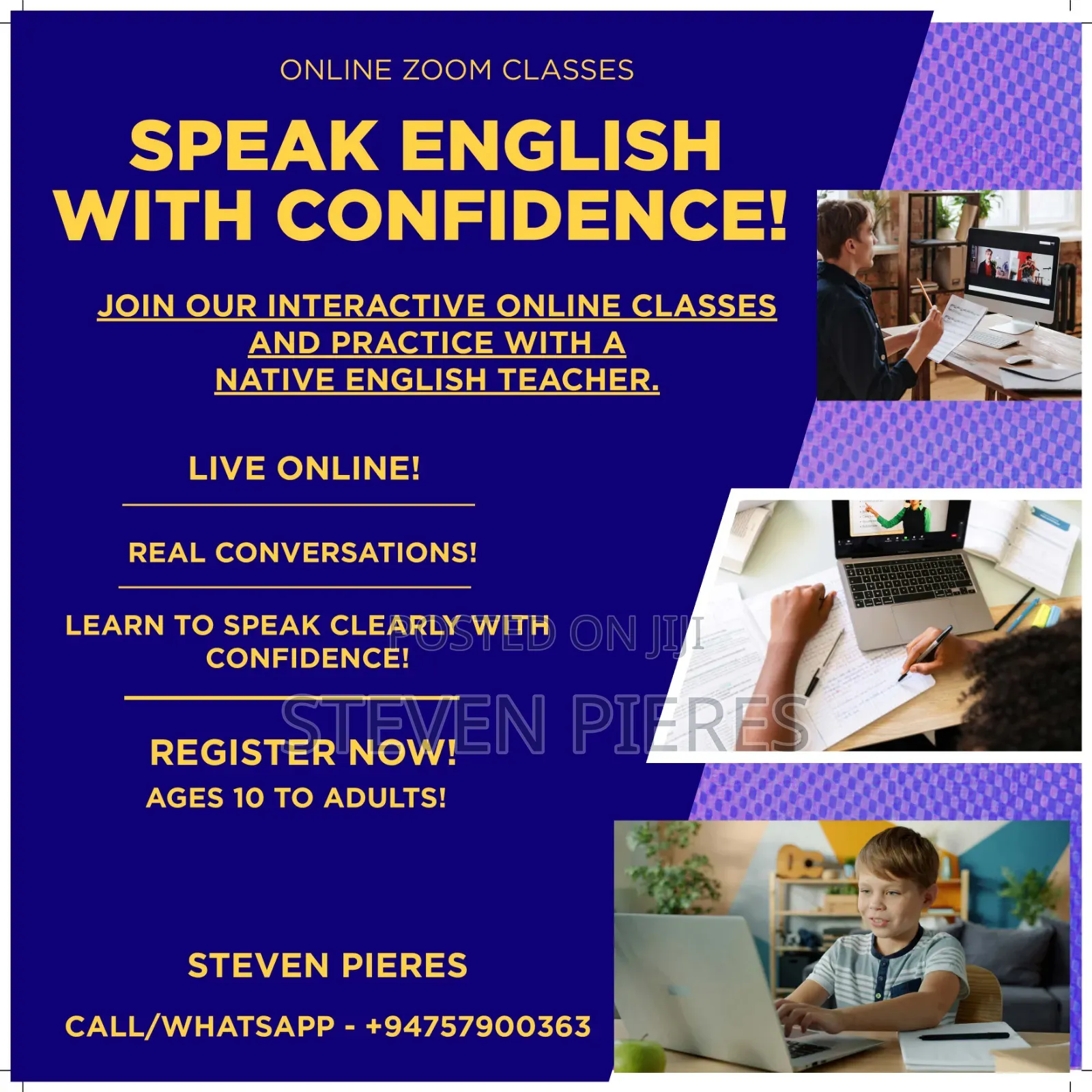 Spoken English Classes for Adults and Kids!