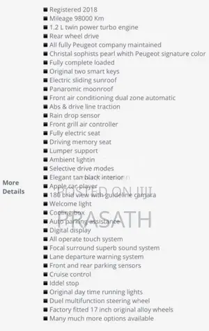 Peugeot 3008 GT LINE 2018 SUV (Used)