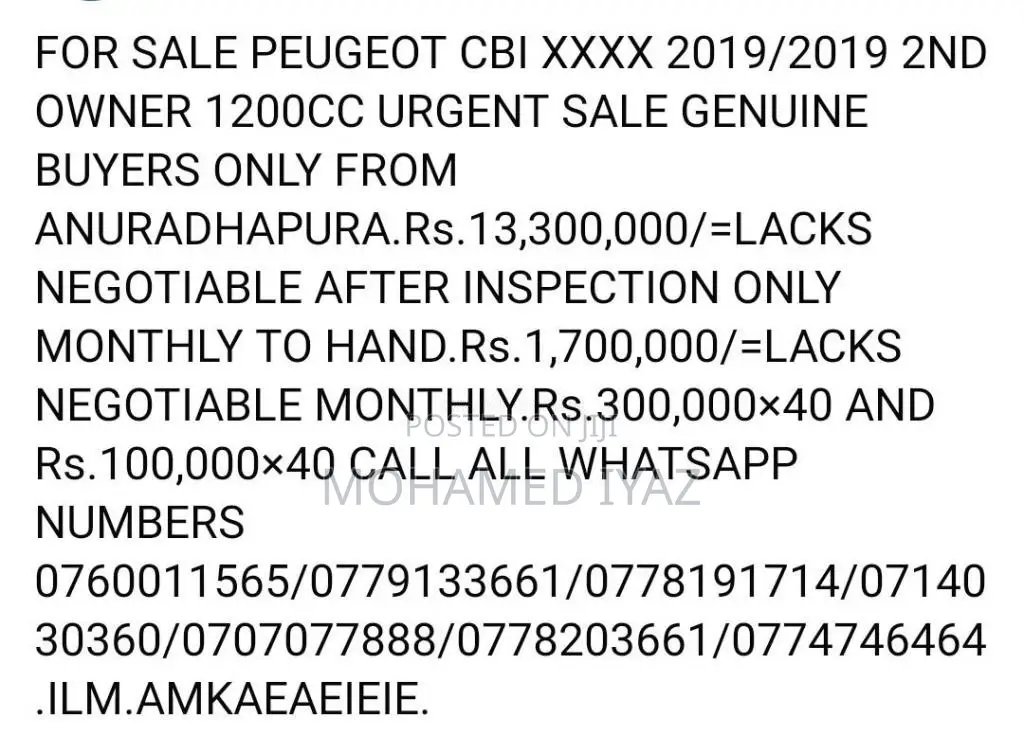 Peugeot GT LINE 2019 SUV (Used)