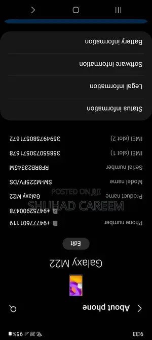 Samsung Galaxy M22 64 GB Blue