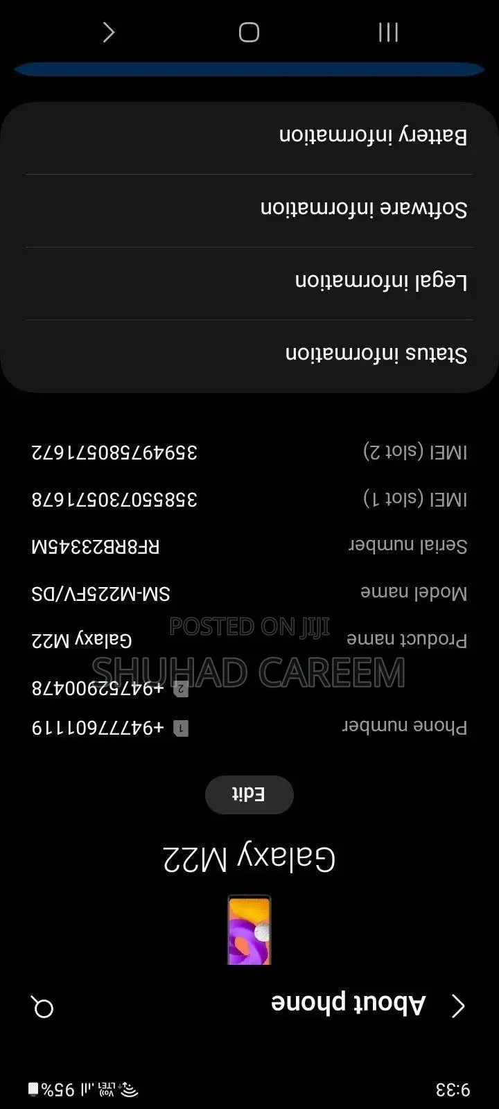 Samsung Galaxy M22 64 GB Blue