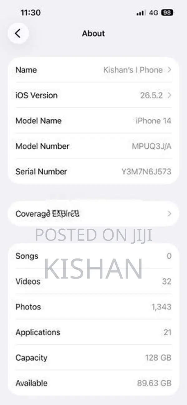 Apple iPhone 14 (Used)