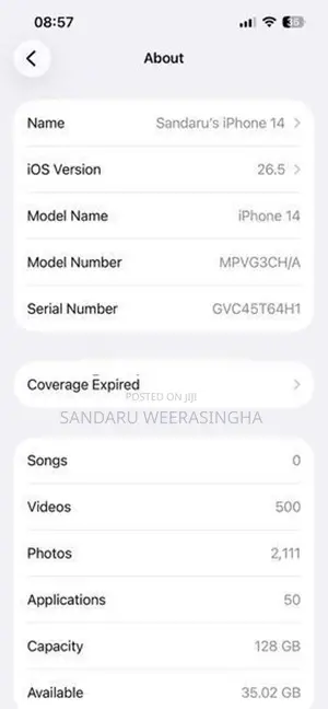 Apple iPhone 14 128 GB (Used)