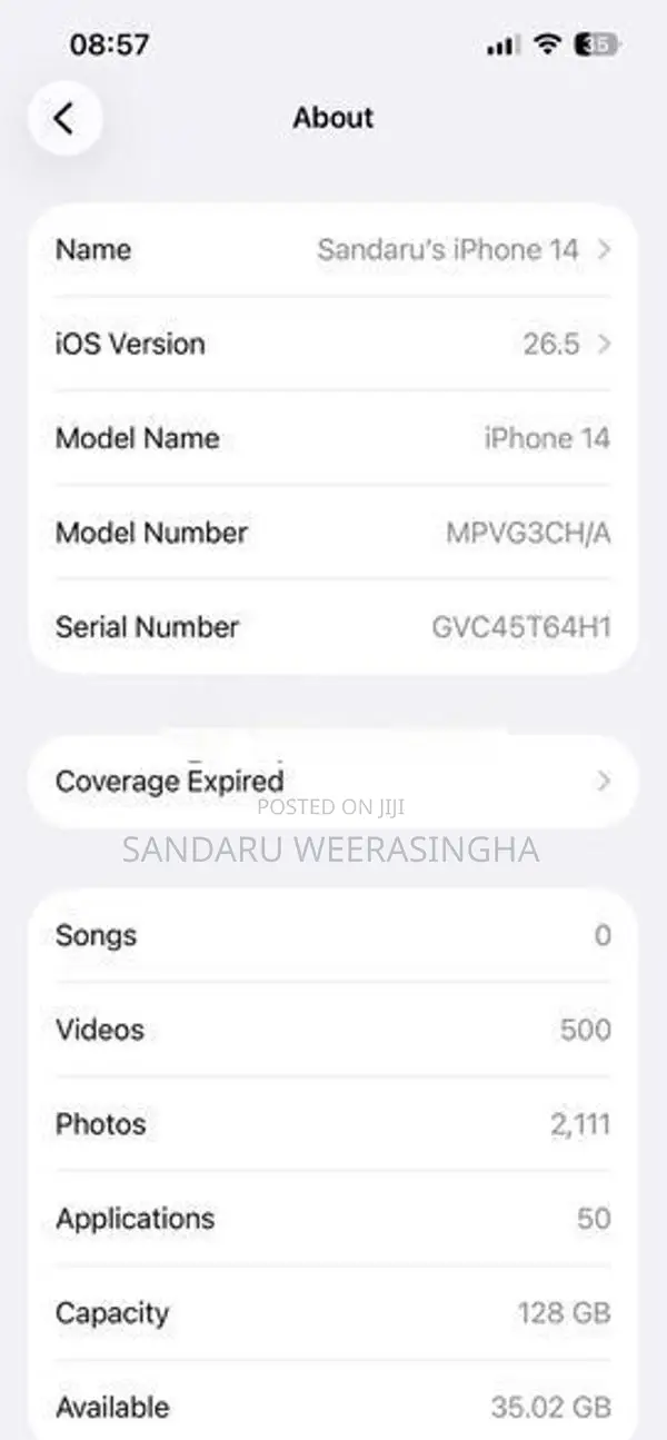 Apple iPhone 14 128 GB (Used)