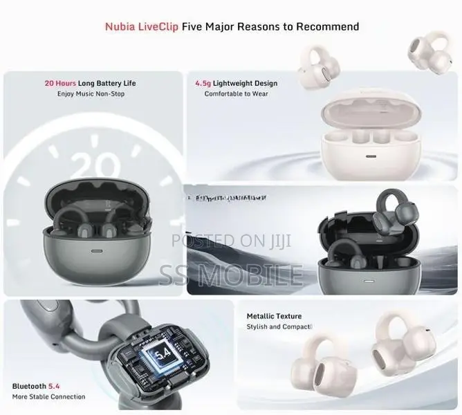 ZTE Nubia LiveClip Ear Clip Earbuds
