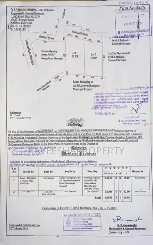 Land for Sale Rajagiriya
