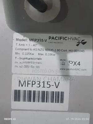 Pacific Hvac Inline Duct Fan