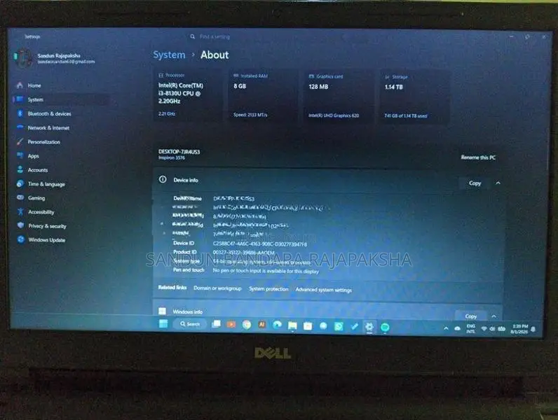 inspiron 15 3000 i3 8gen