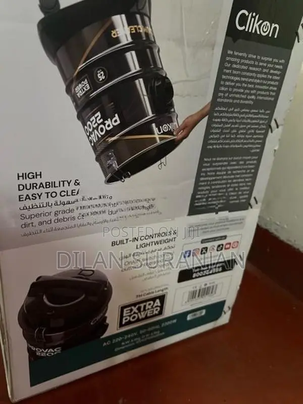 clikon 2200w 25L vacuum cleaner
