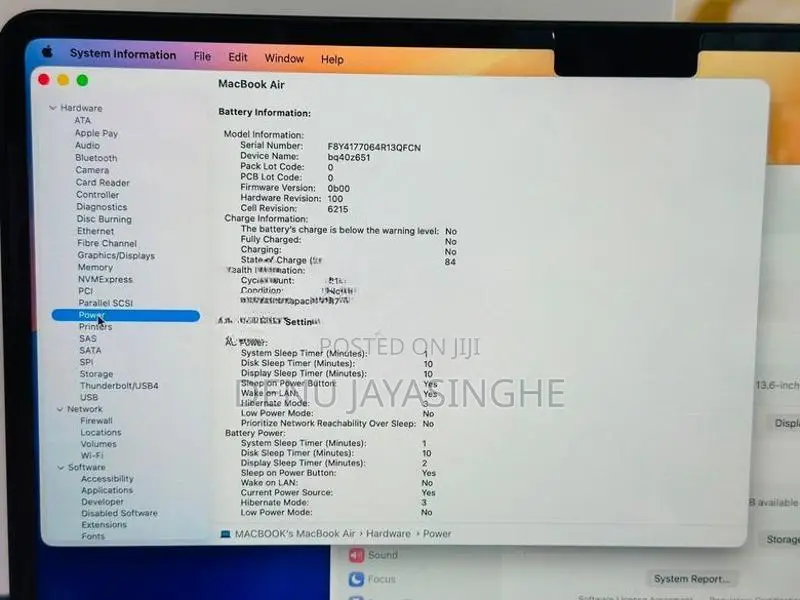 Apple Macbook Air 2022 M2 Chip 8GB RAM 512GB NVME 13 Inch
