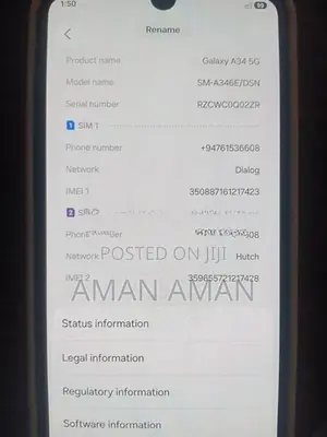 Samsung Galaxy A34 (Used)
