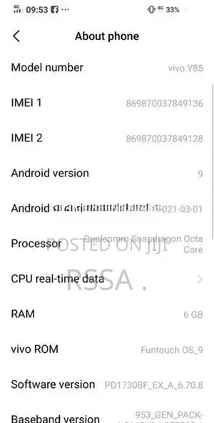 Vivo Y85 (Used)
