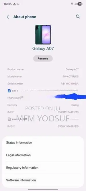 Samsung Galaxy A07 (Used)