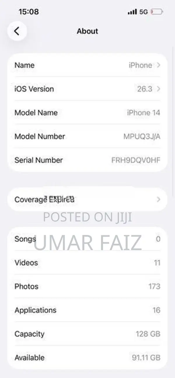 Apple iPhone 14 (Used)