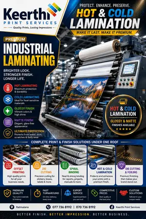 Industrial Hot Cold Lamination Offset Printing Services