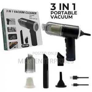 Portable 3-in-1 Car Vacuum Cleaner | Rechargeable Vacuum Blower