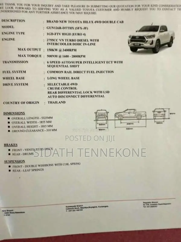 Toyota Hilux 2025 Pickup (Used)