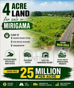 4 Acre Land for sale in Mirigama (C7-10305)