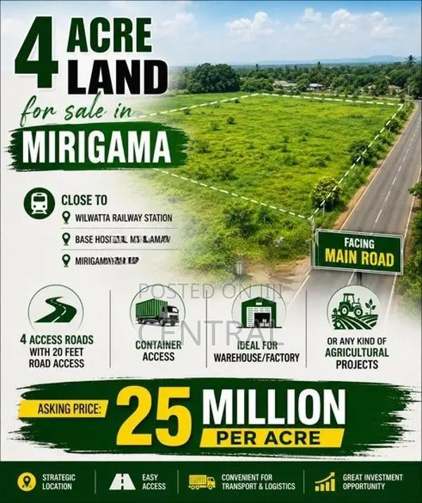 4 Acre Land for sale in Mirigama (C7-10305)
