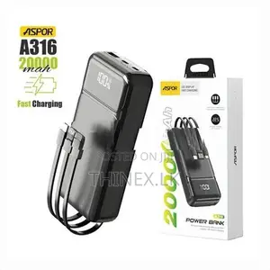 Aspor A316 20000mAh 22.5W Portable Power Bank