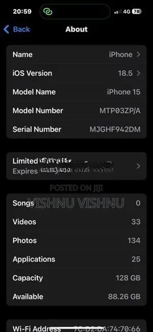Apple iPhone 15 (Used)