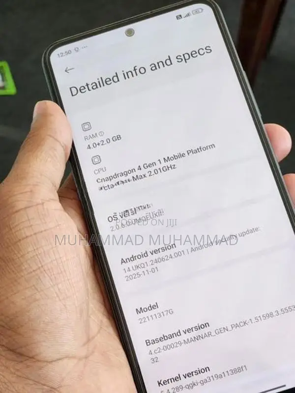 Xiaomi redmi note 12 5g (Used)