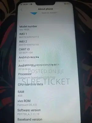 Vivo Y85 (Used)