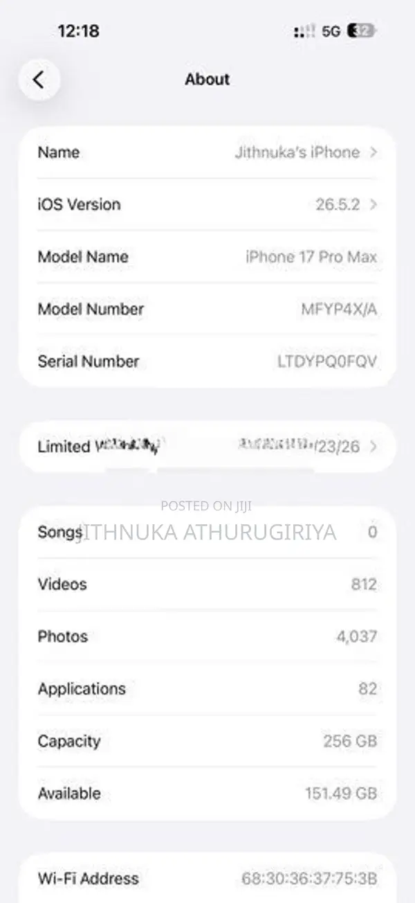 Apple iPhone 17 Pro Max Deep Blue 256GB (Used)