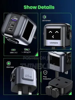 UGREEN 65W UNO RG GaN Fast Charging Adapter