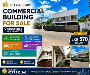 35.5 Perches - Commercial Building For Sale Wellawatta