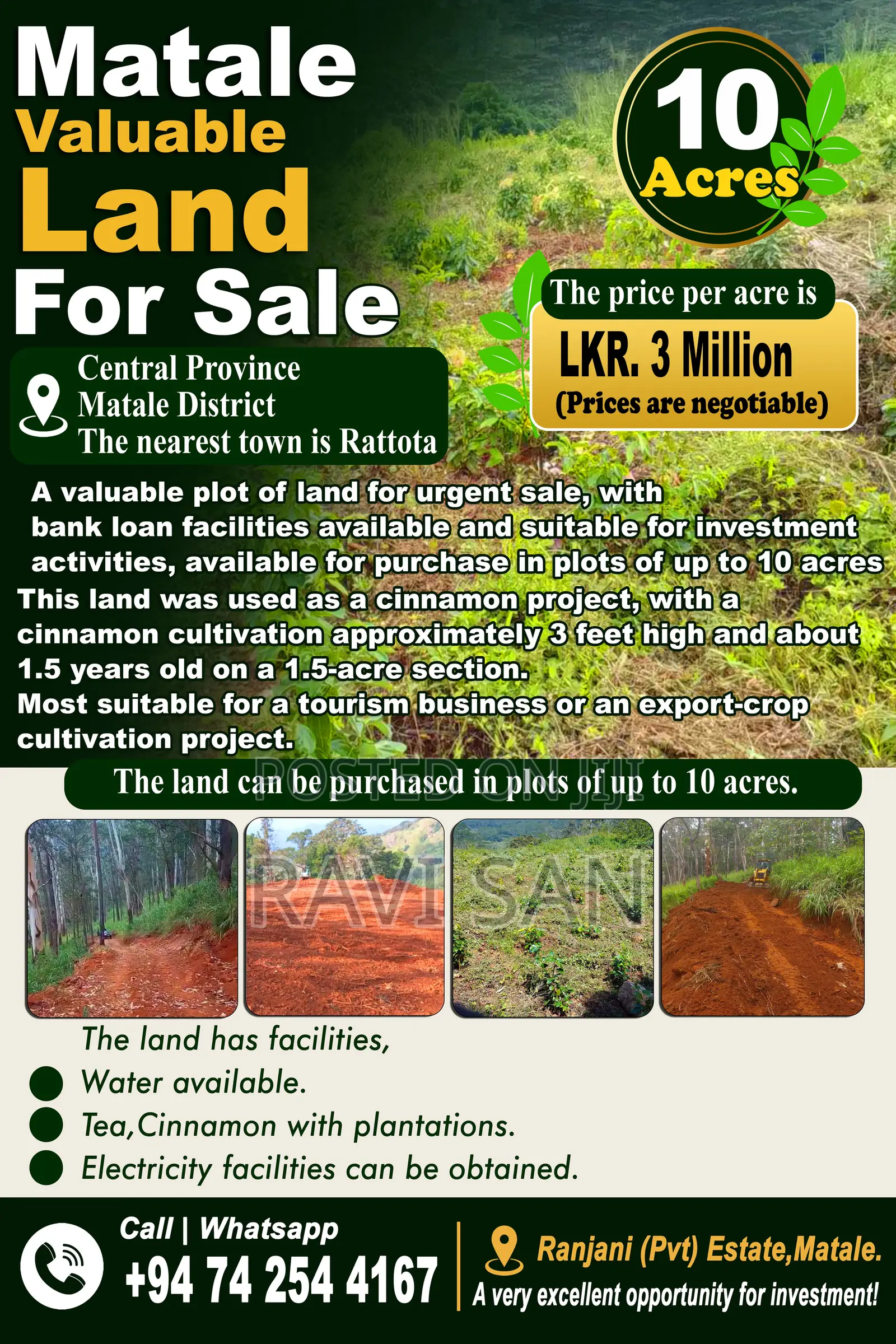 Land for Sale - Matale Rattota