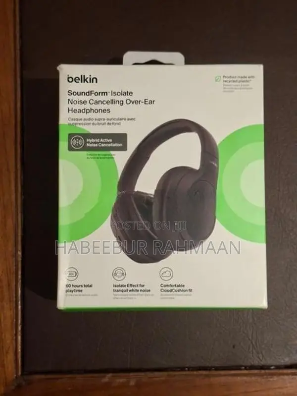 Belkin SoundForm Isolate ANC Over-Ear Headphones