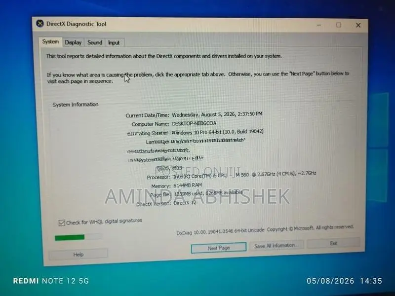 Dell E5510 i5 laptop