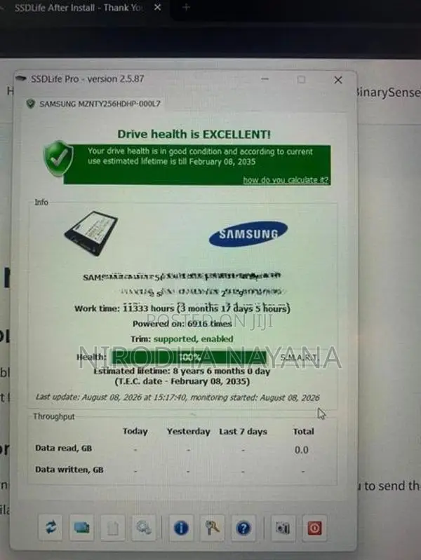 256 NVME SSD with the encloser