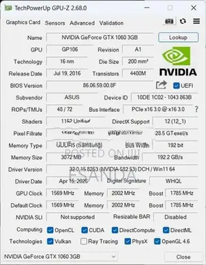 Asus White Edition GTX 1060 3GB ( Dual GTX1060 )