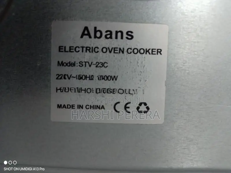 Abans Electric Oven-STV 23C-23L