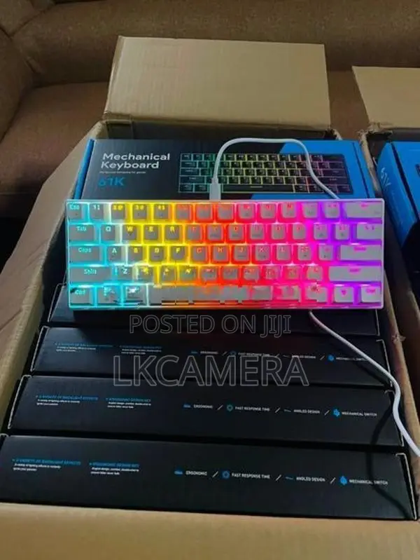 A61K 61 Keys Keyboard Type C Gaming Mechanical Red Axis