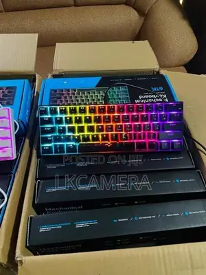 A61K 61 Keys Keyboard Type C Gaming Mechanical Red Axis