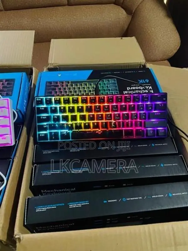 A61K 61 Keys Keyboard Type C Gaming Mechanical Red Axis