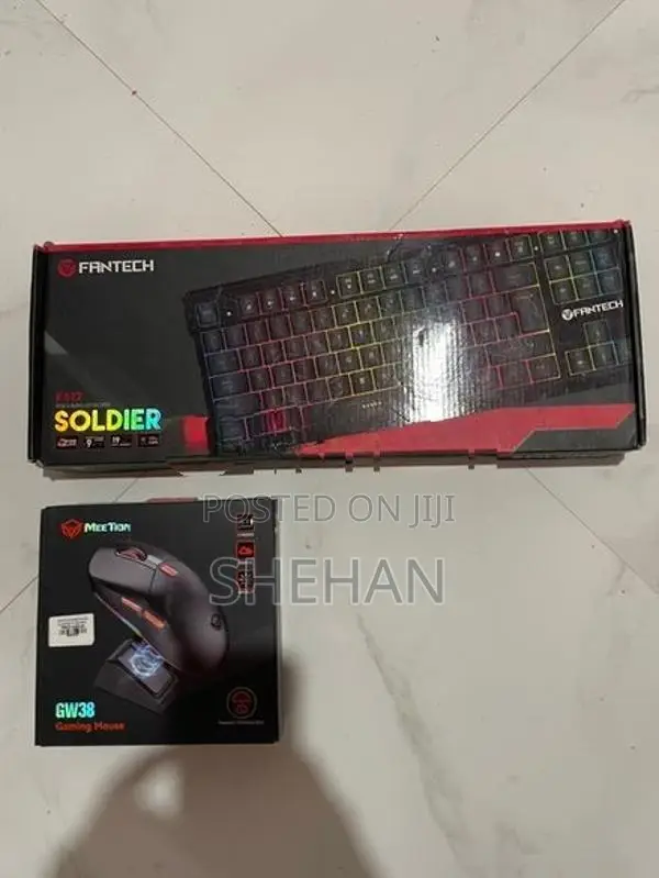 Gaming Keyboard with Wireless Mouse Combo