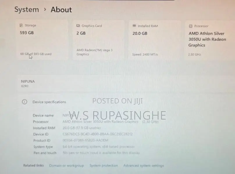 Lenovo AMD Athlon Silver Laptop