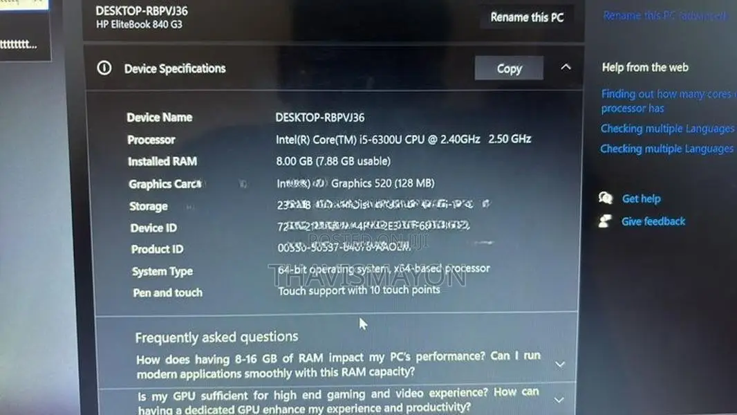 Hp Elitebook 840 G3