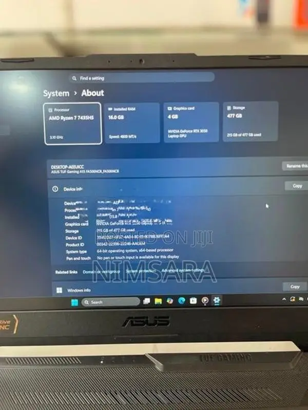 Asus Tuf A15 Laptop