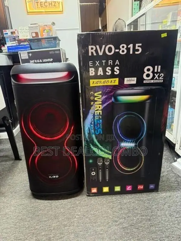 Ravo 815 Party Box with 2 Mic