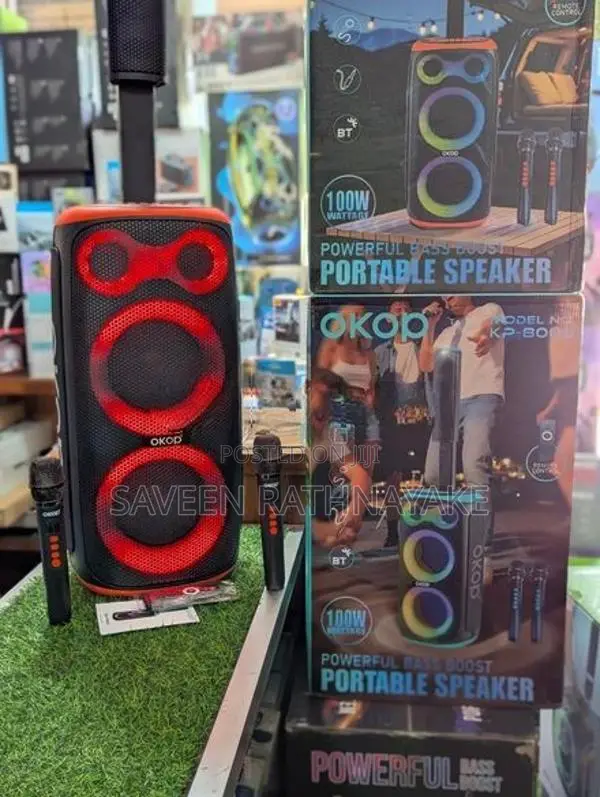OKOP 2026 NEW KP-8009 OUTDOOR PARTY SPEAKERS WITH DUAL MIC (100W)