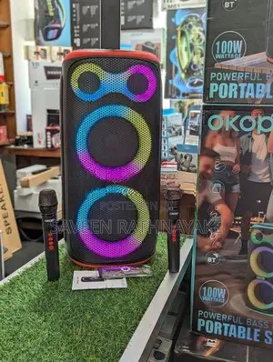 OKOP 2026 NEW KP-8009 OUTDOOR PARTY SPEAKERS WITH DUAL MIC (100W)