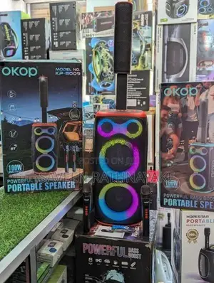OKOP 2026 NEW KP-8009 OUTDOOR PARTY SPEAKERS WITH DUAL MIC (100W)